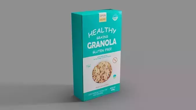 Granola Grains Box 3D model