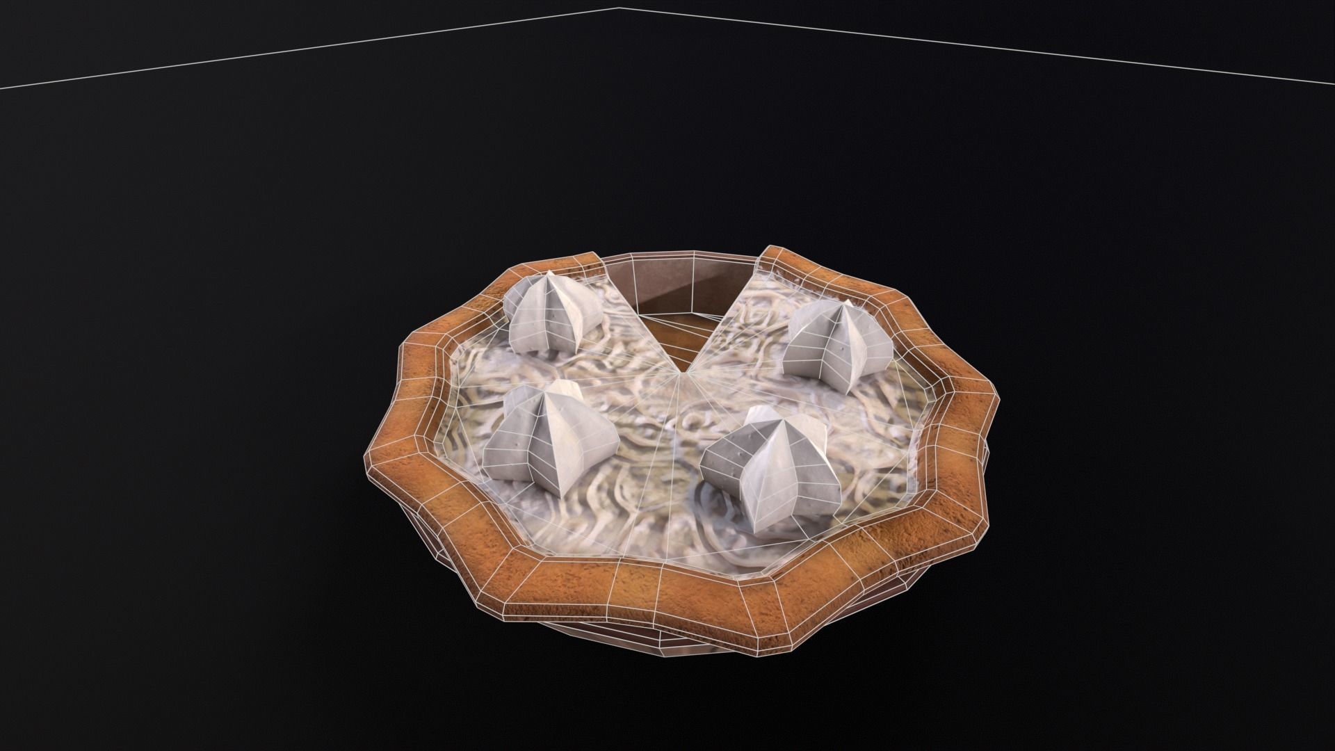 Lemon Pie  Low-poly 3D model_13