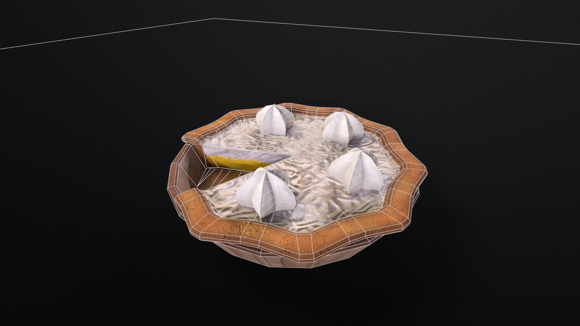 Lemon Pie  Low-poly 3D model_9