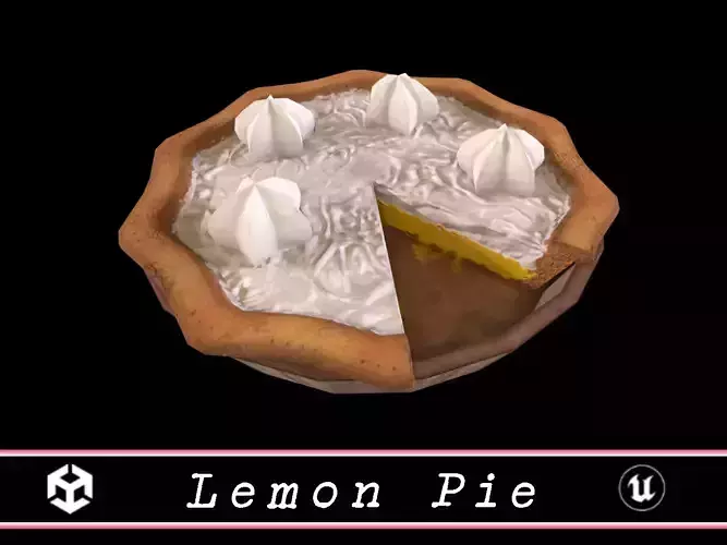 Lemon Pie  Low-poly 3D model