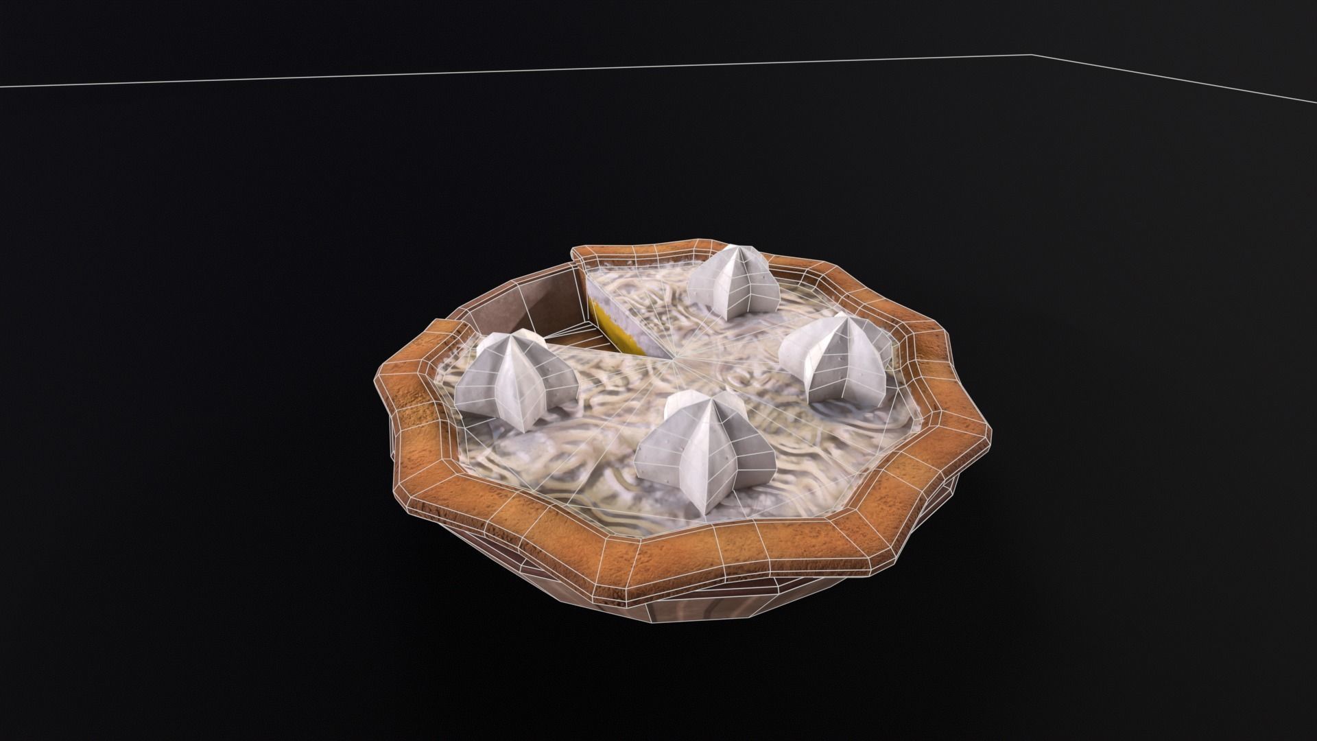 Lemon Pie  Low-poly 3D model_11