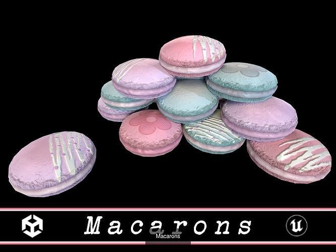 Sweet Desserts Display  3D Model Pack 7