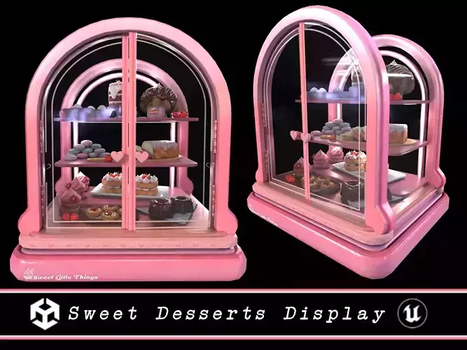 Sweet Desserts Display  3D Model Collection