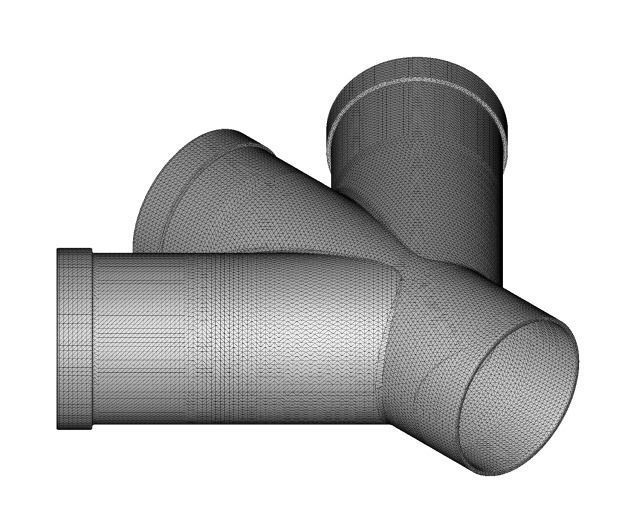 Transparent Fitting Double Y 3D model_4