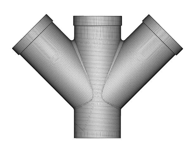 Transparent Fitting Double Y 3D model_3