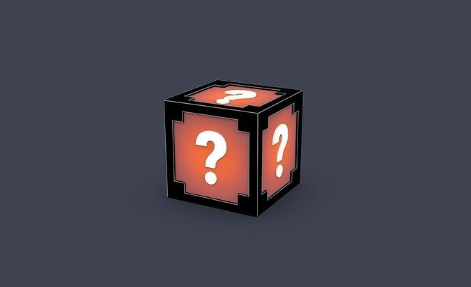 Prop23 Question mark box Low-poly 3D model