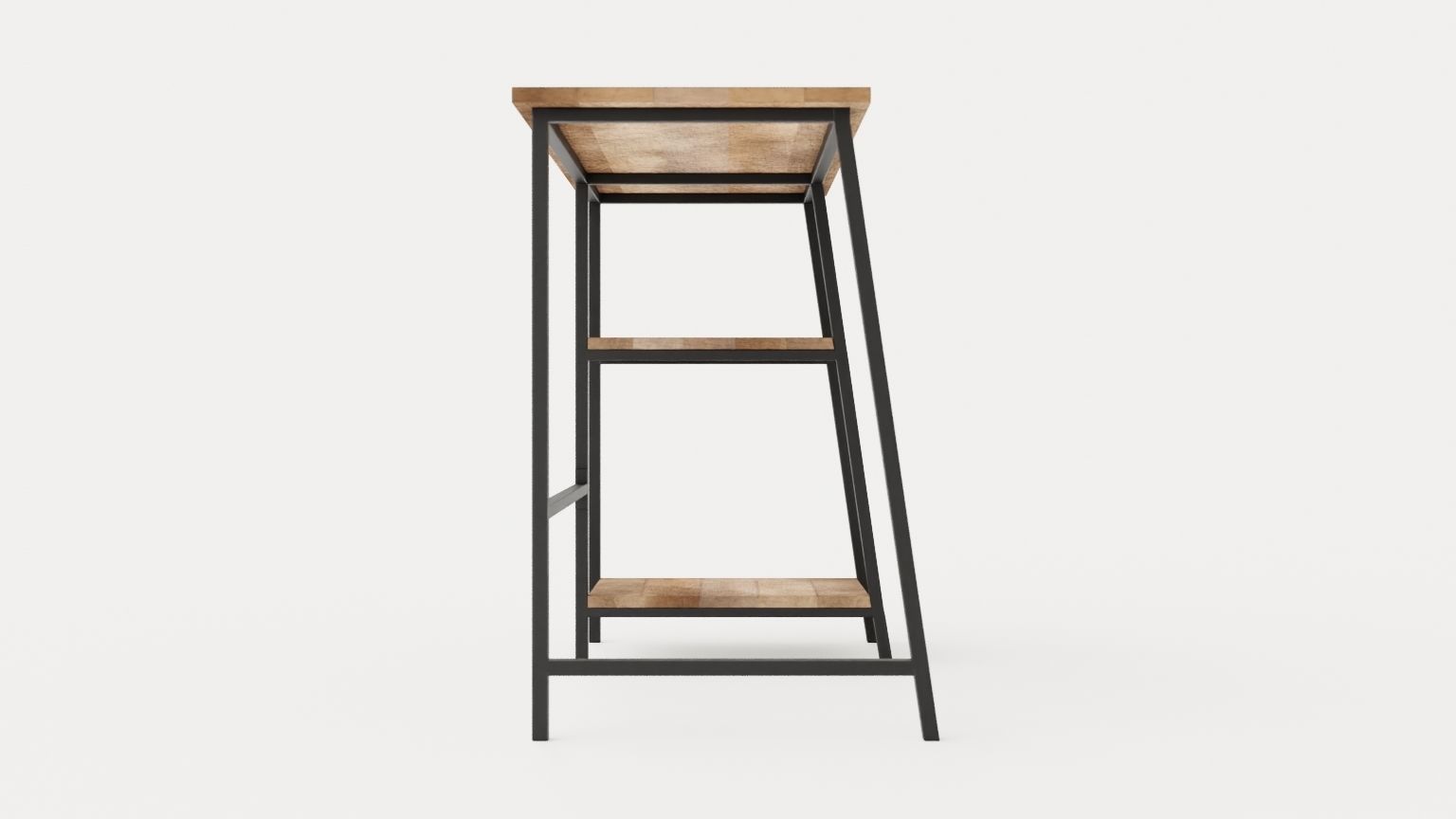 Urban Study Desk Low-poly 3D model_2