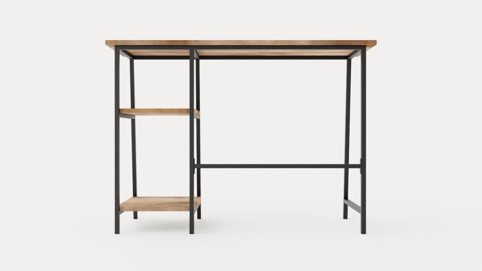 Urban Study Desk Low-poly 3D model_4