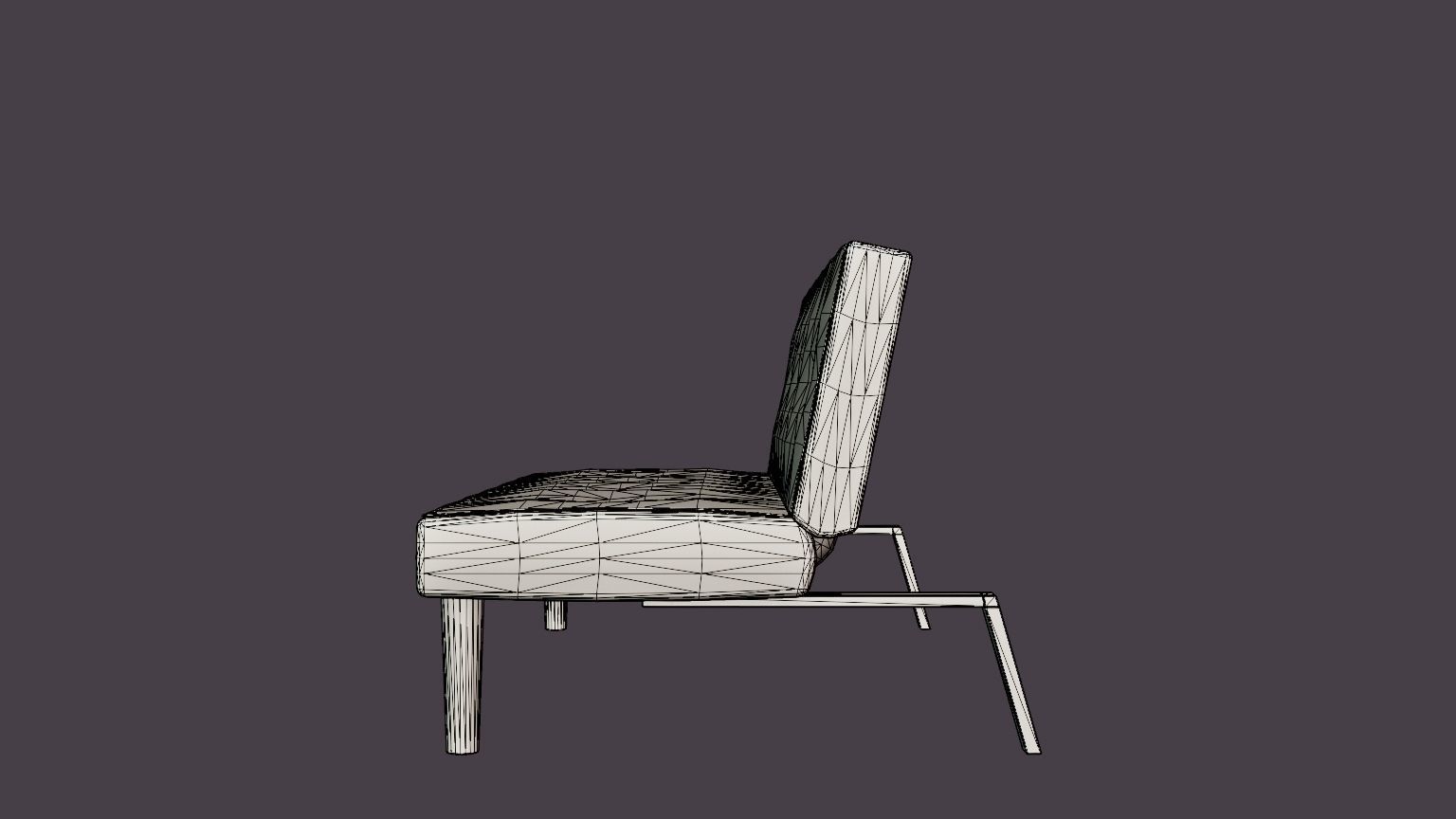 Aurora Sofa Bed Low-poly 3D model_7