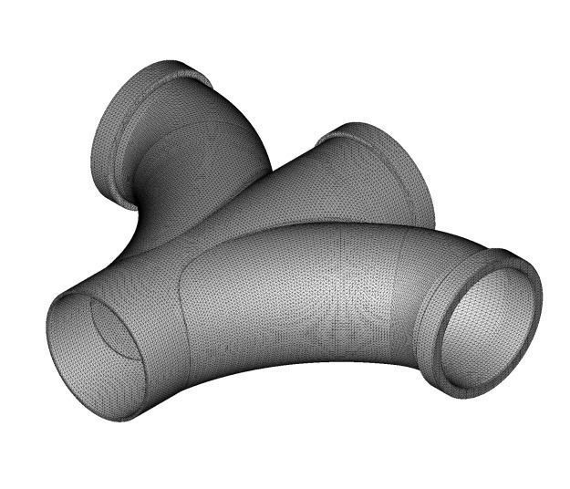 Transparent Fitting Double Bend Y 3D model_5