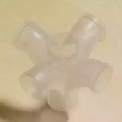 Transparent Fitting Four Double Bend Y