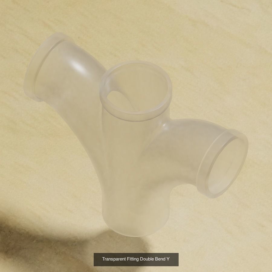 TRANSPARENT PIPE FITTINGS 3D Model Collection_2