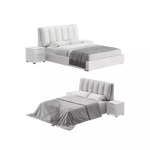 White Modern Twin Bed