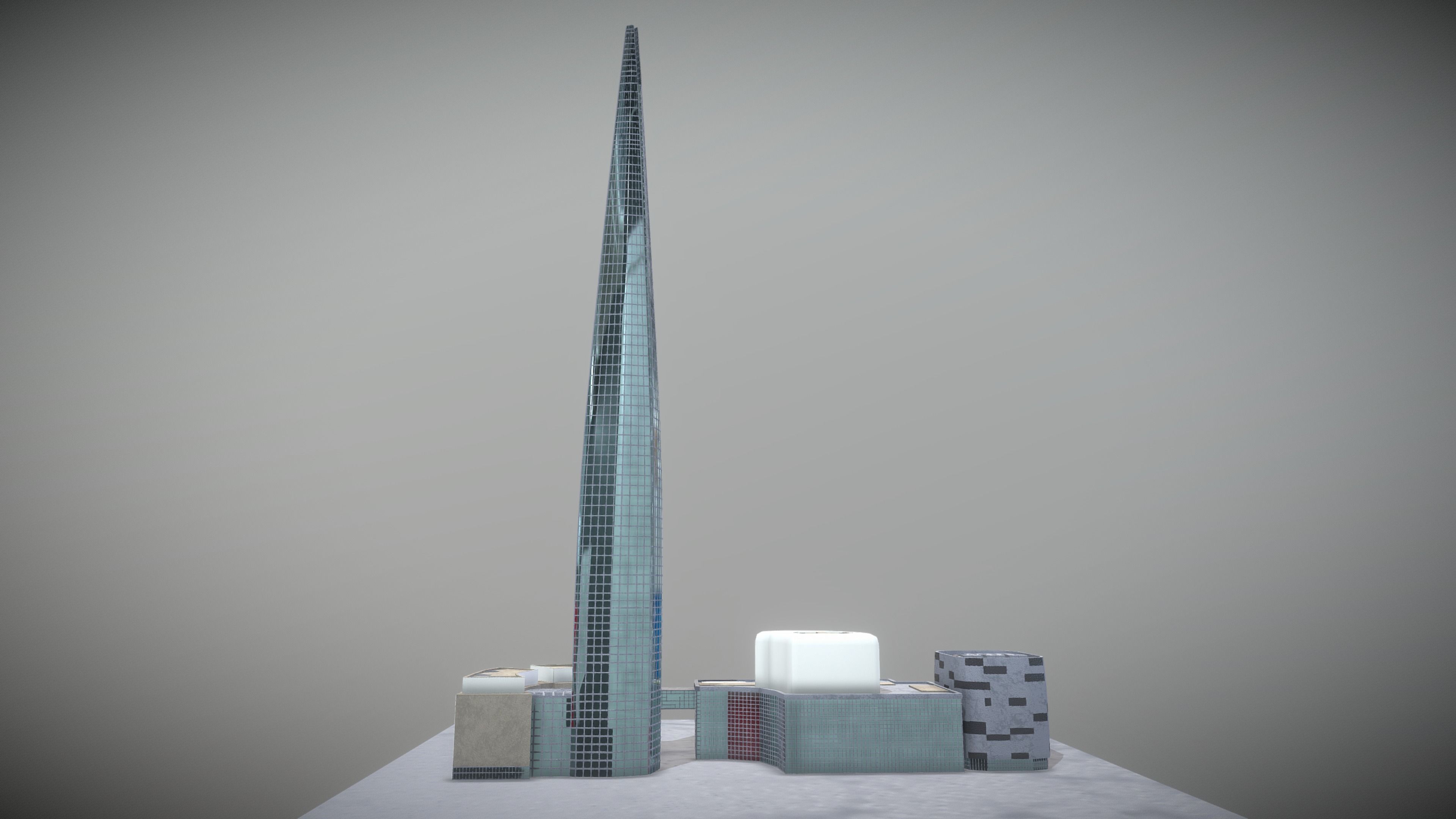 Lotte World Tower Low-poly 3D model_5