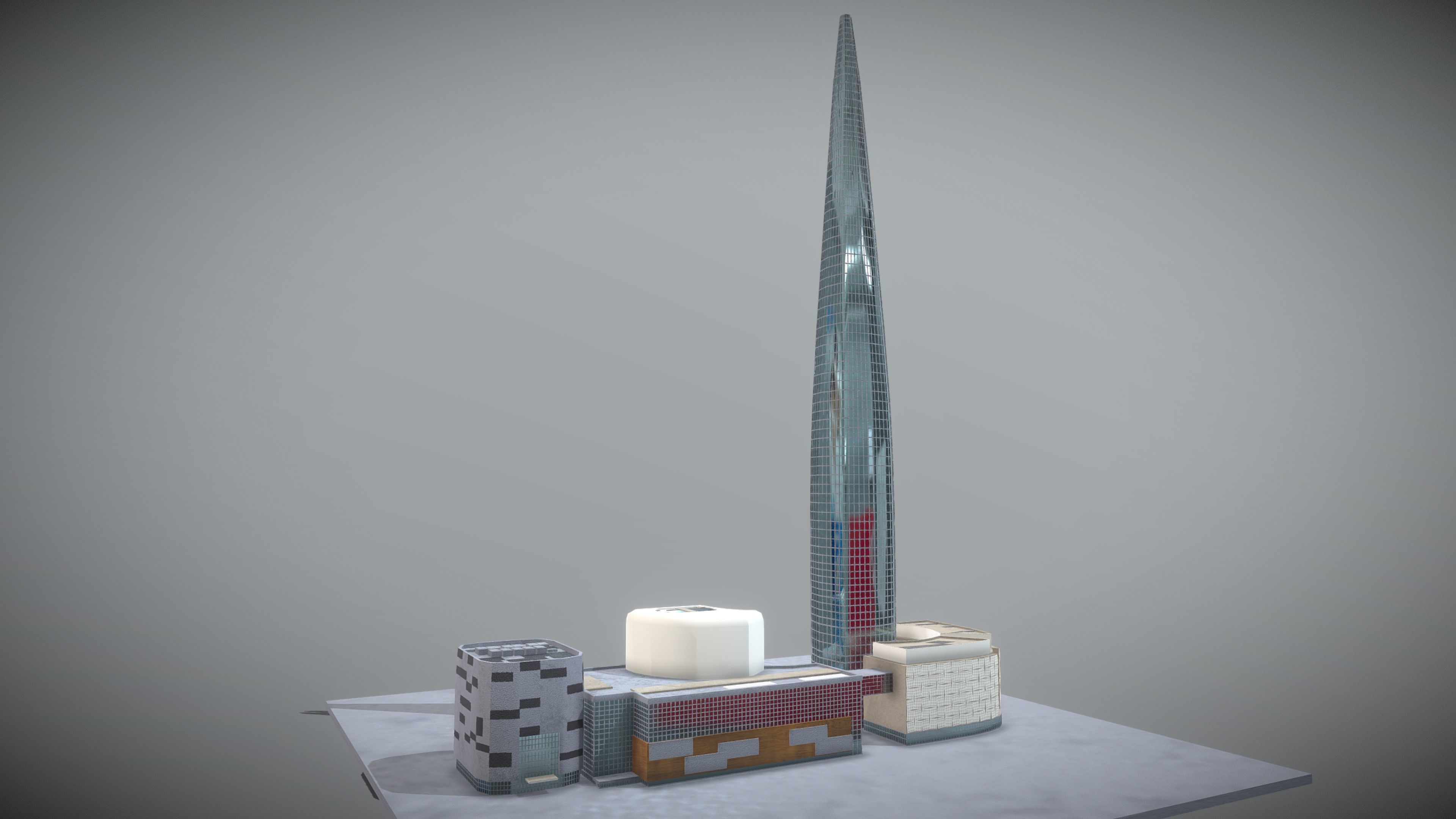 Lotte World Tower Low-poly 3D model_3