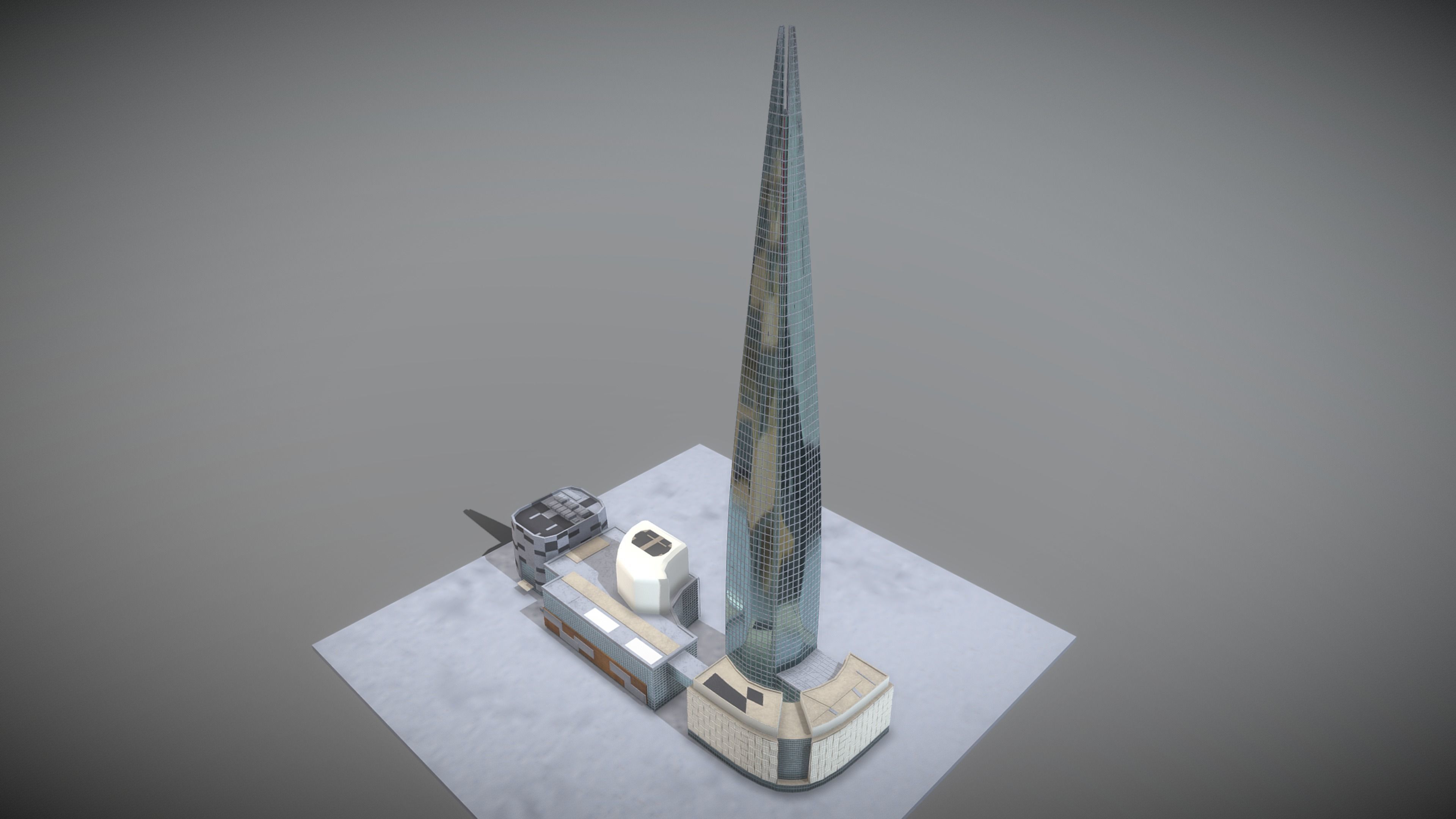 Lotte World Tower Low-poly 3D model_7