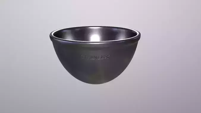 Kitchen utensils-Stainless Steel Mixing Bowls-PBR 3D MODEL 3D model