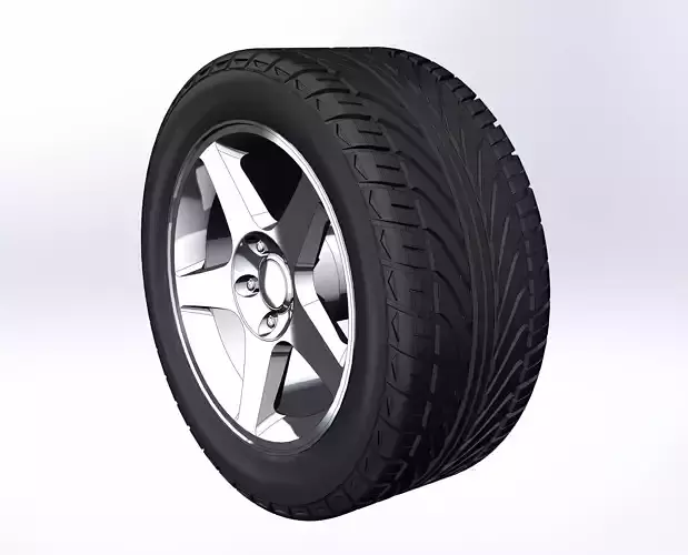 Wheel for scale model of sportcar Cobra 2004 3D print model
