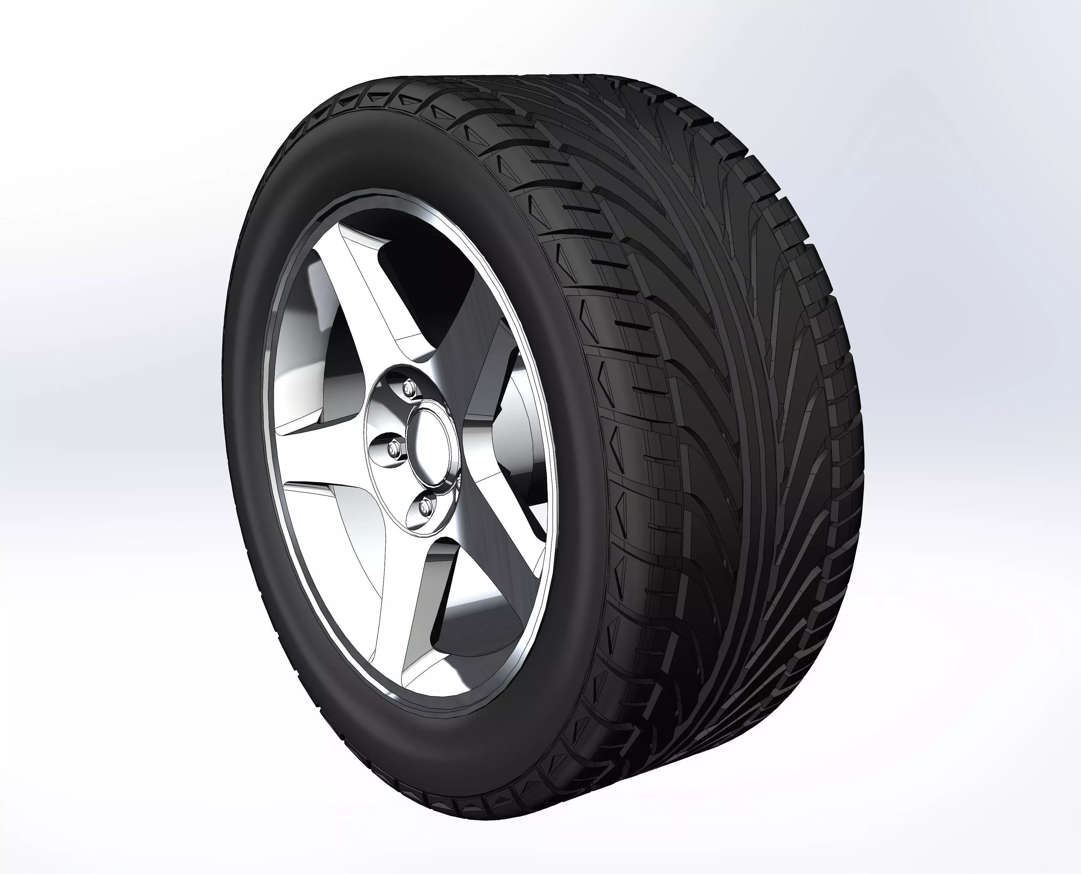 Wheel for scale model of sportcar Cobra 2004 3D print model_0