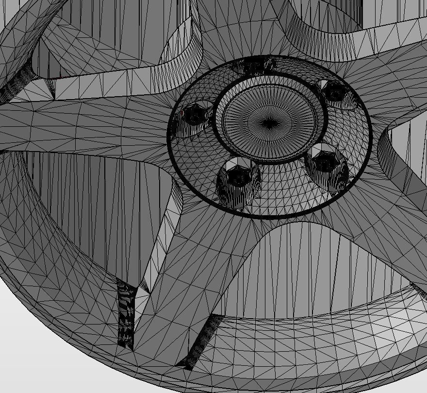 Wheel for scale model of sportcar Cobra 2004 3D print model_13