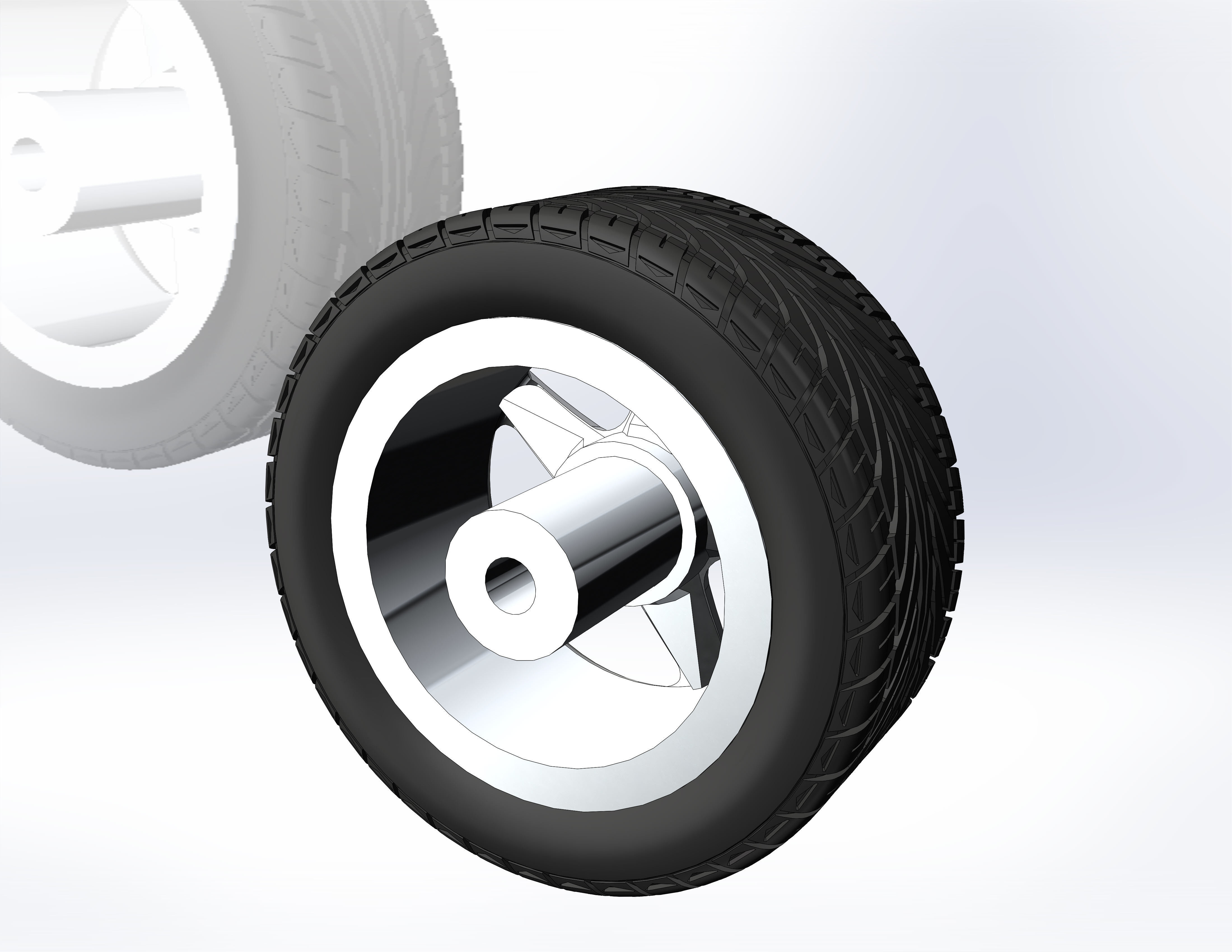 Wheel for scale model of sportcar Cobra 2004 3D print model_5