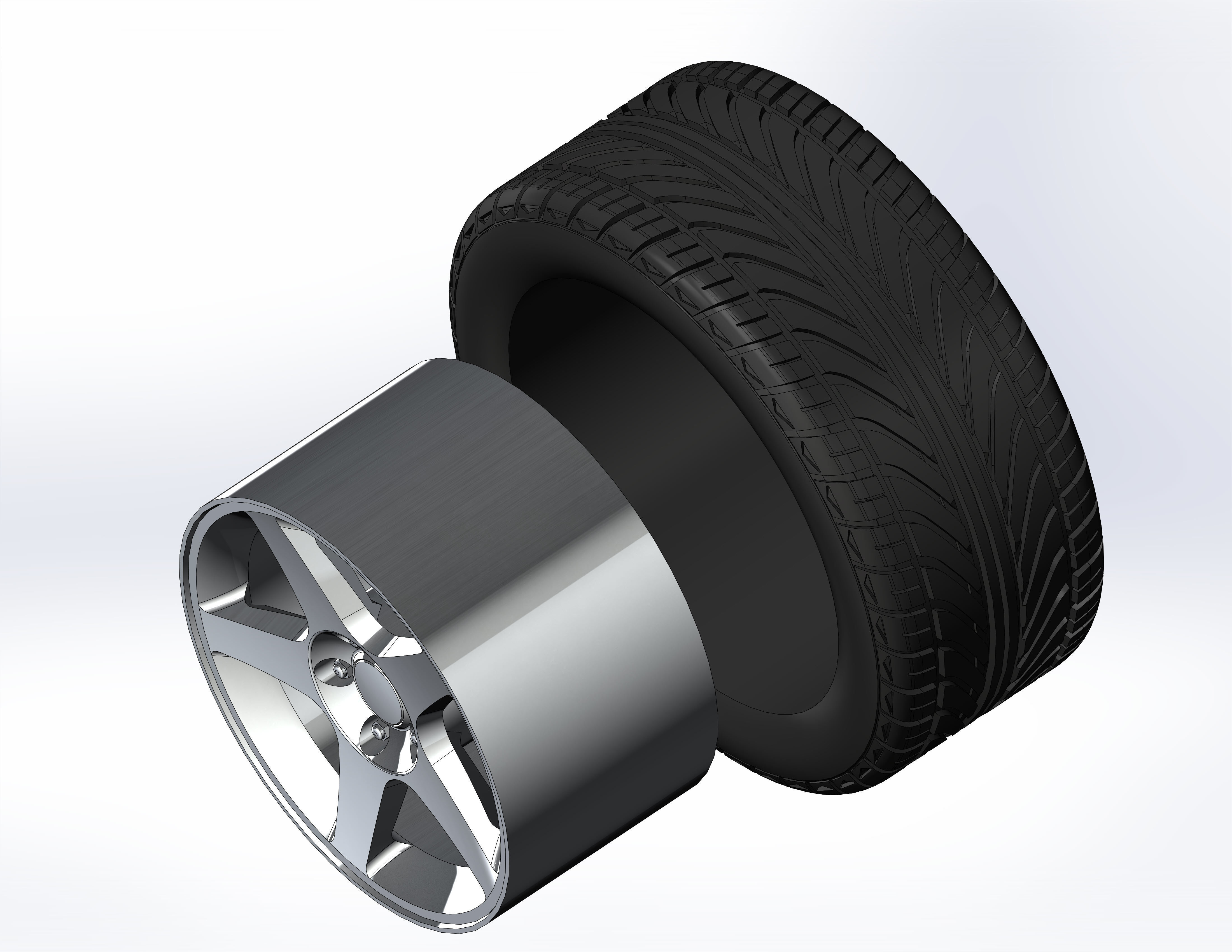 Wheel for scale model of sportcar Cobra 2004 3D print model_7