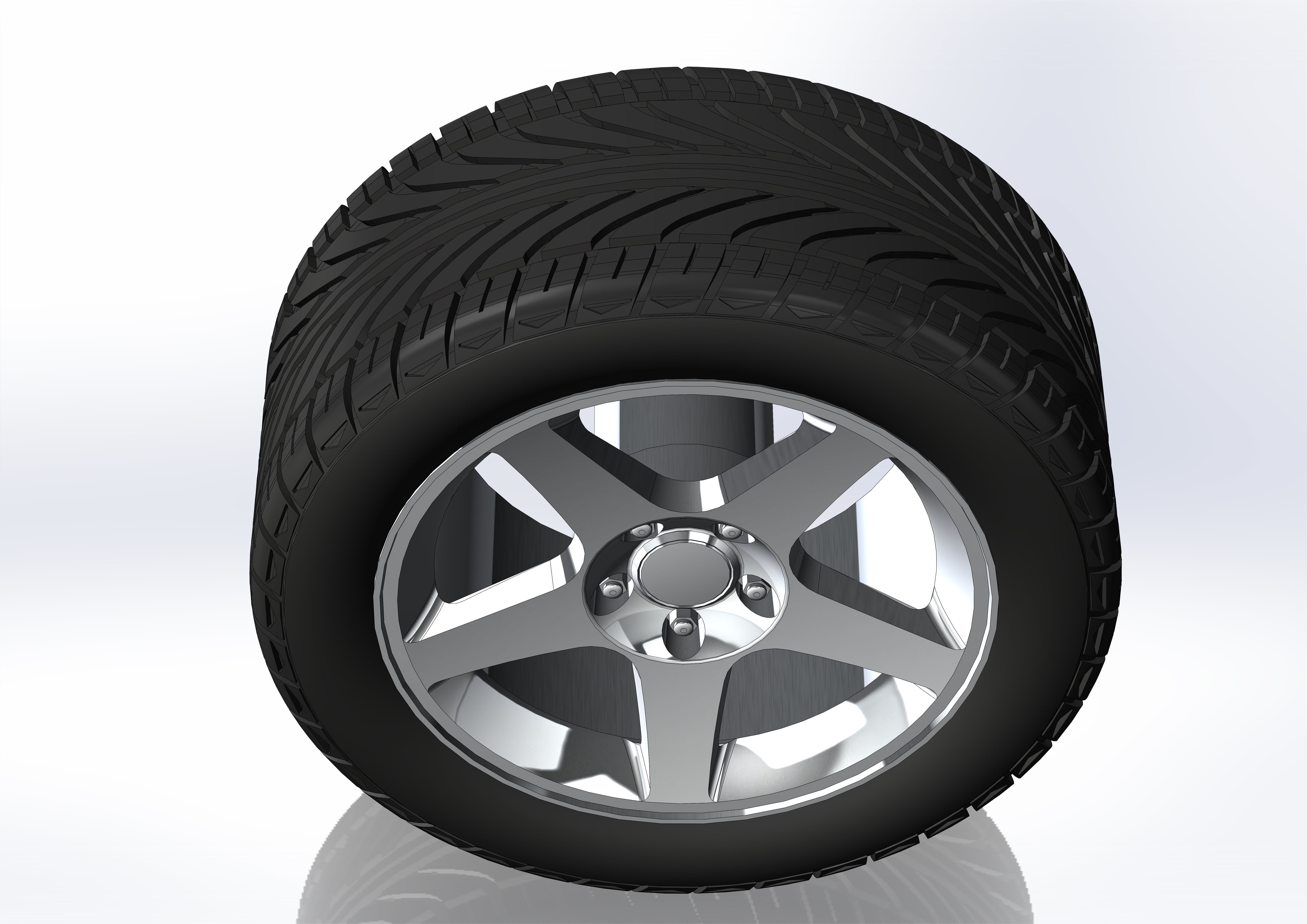 Wheel for scale model of sportcar Cobra 2004 3D print model_6