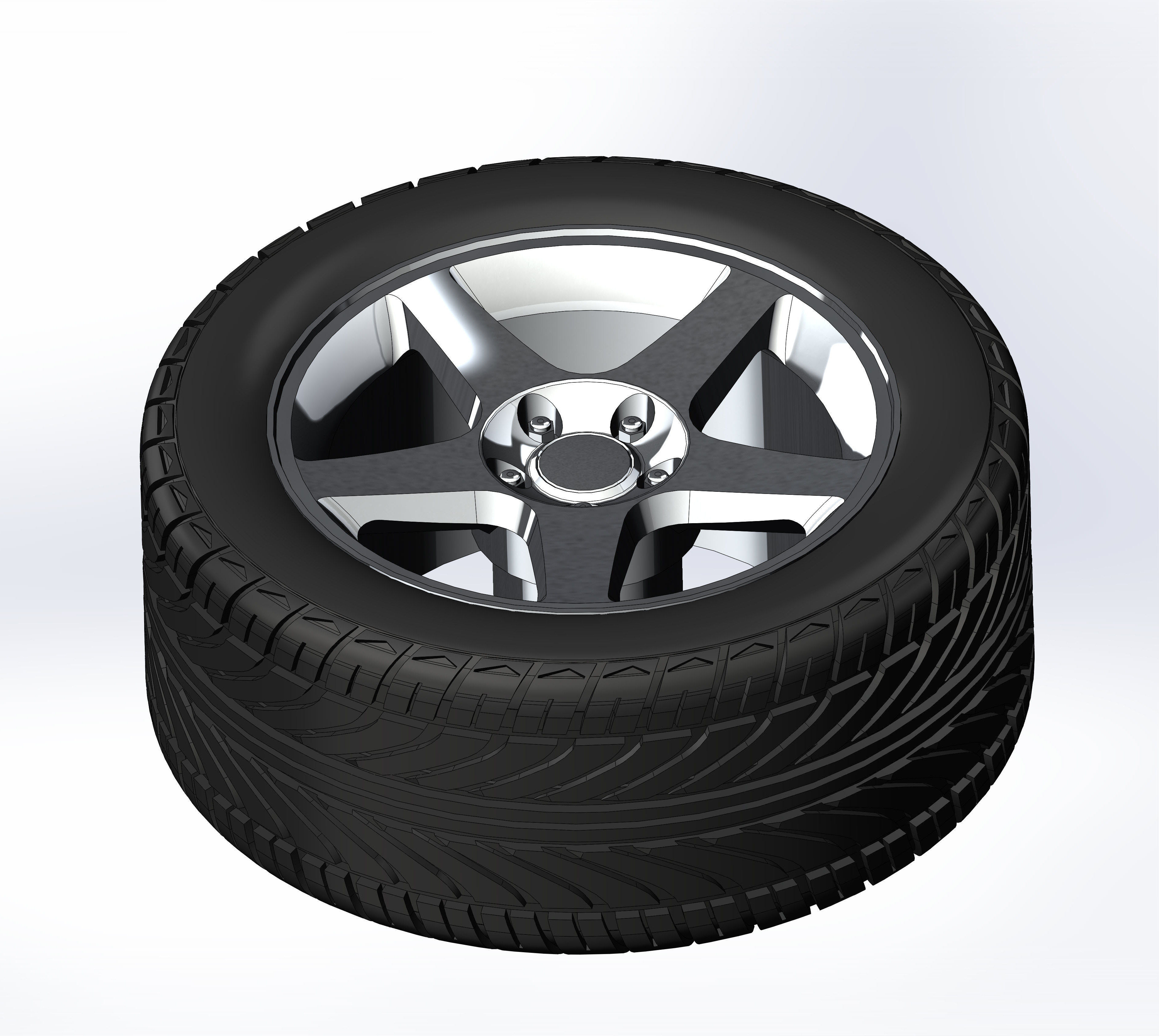 Wheel for scale model of sportcar Cobra 2004 3D print model_2