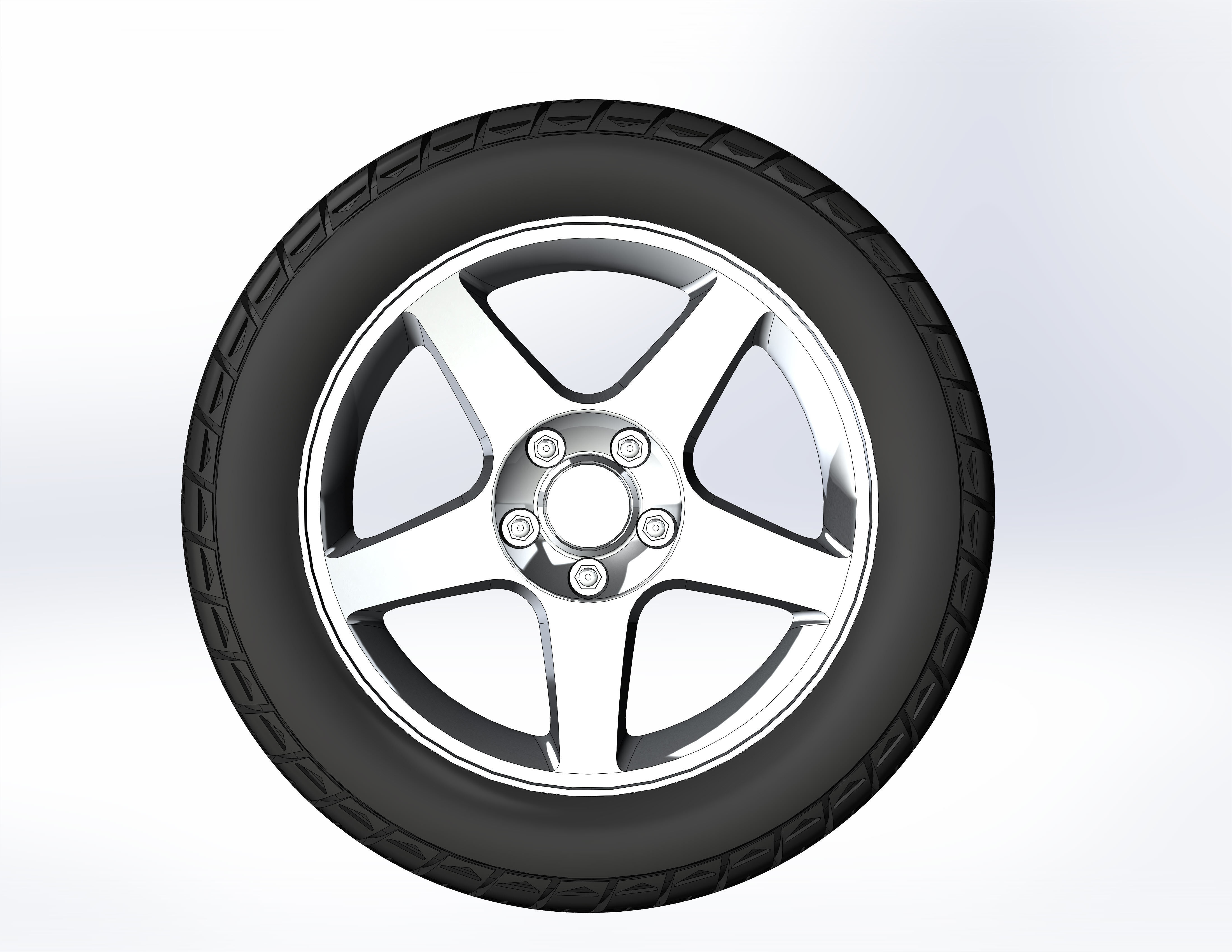 Wheel for scale model of sportcar Cobra 2004 3D print model_3