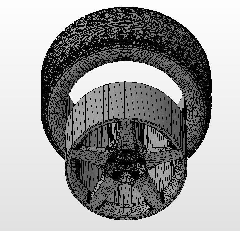 Wheel for scale model of sportcar Cobra 2004 3D print model_12