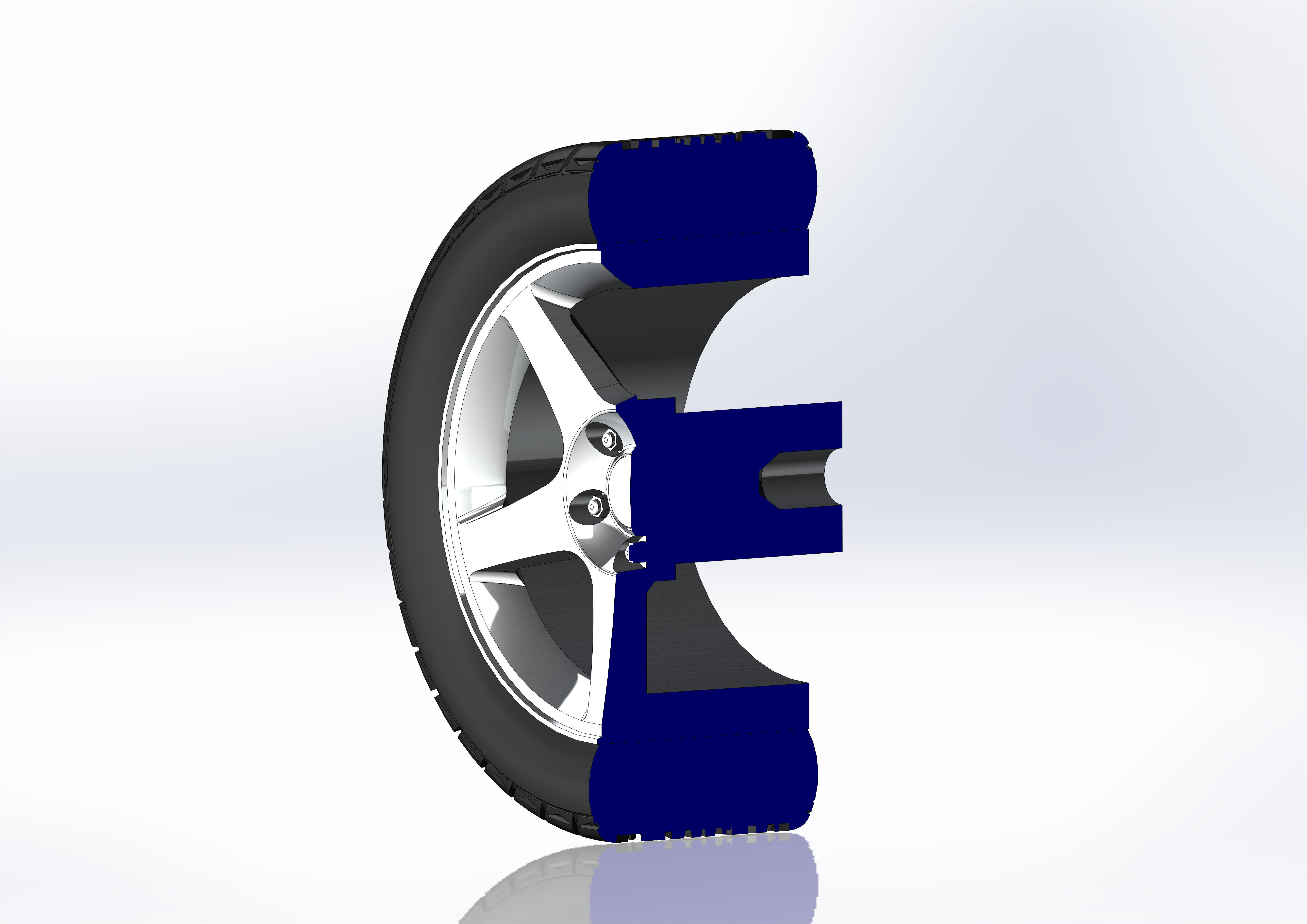 Wheel for scale model of sportcar Cobra 2004 3D print model_10