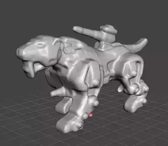 SABER TIGER GASHAPON PVC PLASTIC FIGURE TOY MINI MODEL SCIFI 3D print model