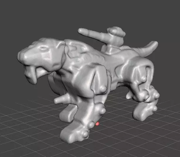 SABER TIGER GASHAPON PVC PLASTIC FIGURE TOY MINI MODEL SCIFI 3D print model_0