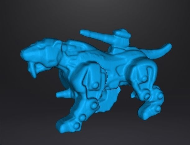 SABER TIGER GASHAPON PVC PLASTIC FIGURE TOY MINI MODEL SCIFI 3D print model_9