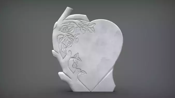 Tree and Heart Tombstone