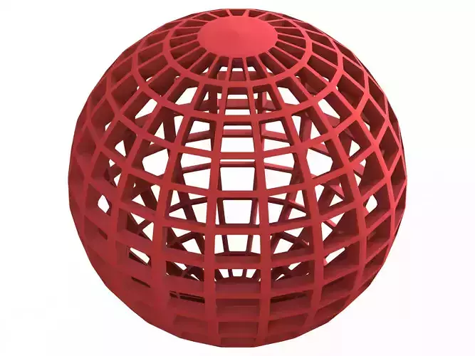 Wireframe Shape Globe Grid Sphere 3D print model