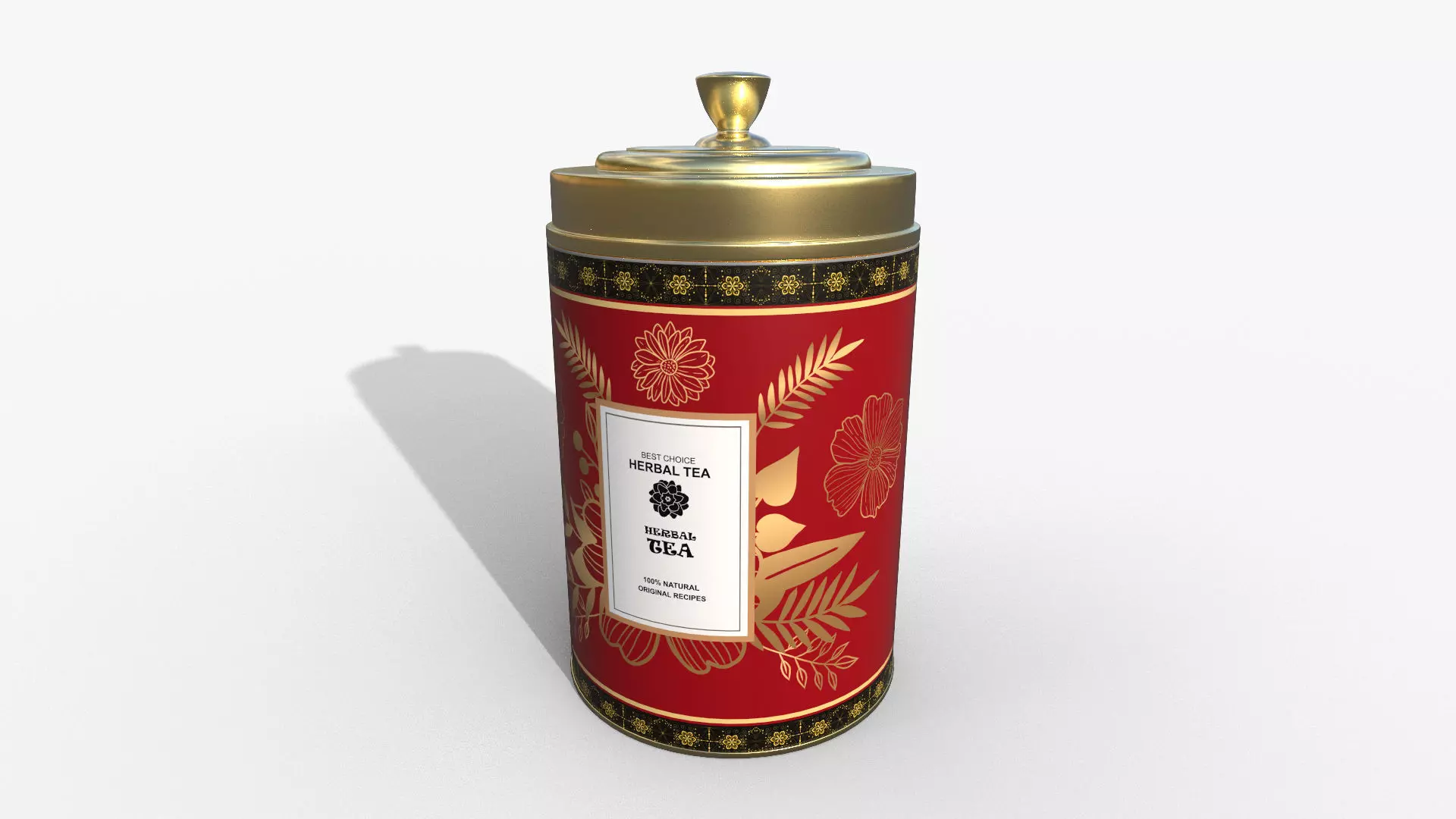 Herbal tea Low-poly 3D model