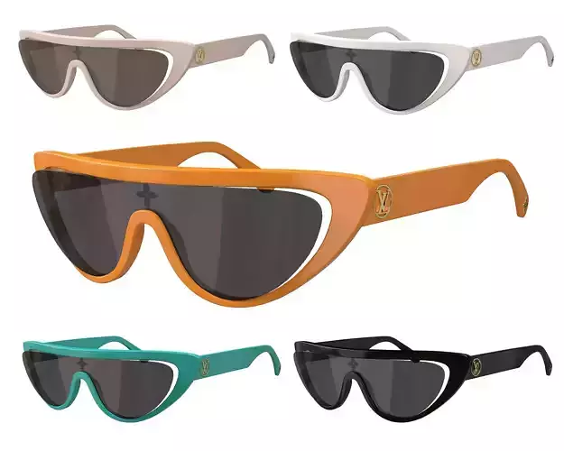 Louis Vuitton LV Split Cat Eye Sunglasses Low-poly 3D model