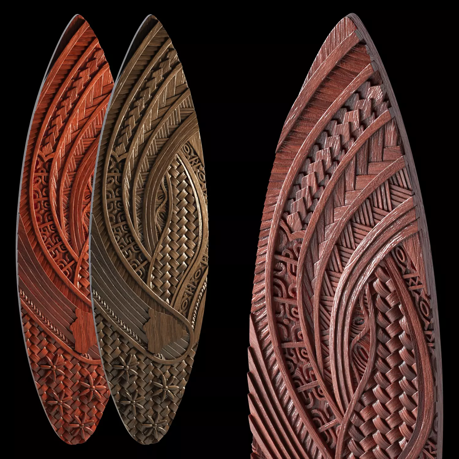 surfing board 3D model_0