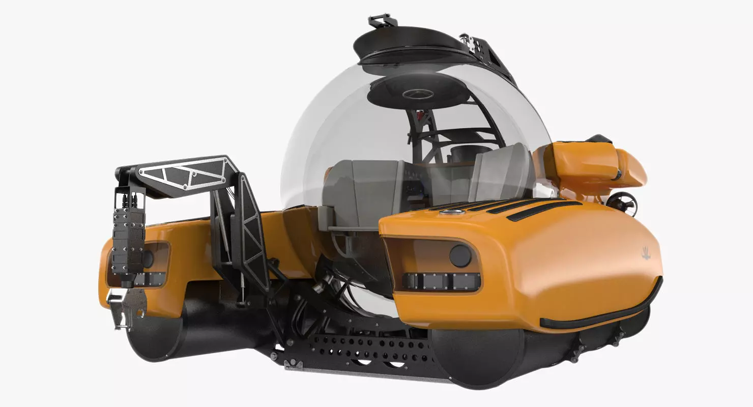 Triton 3300 Submarine Rigged 3D model