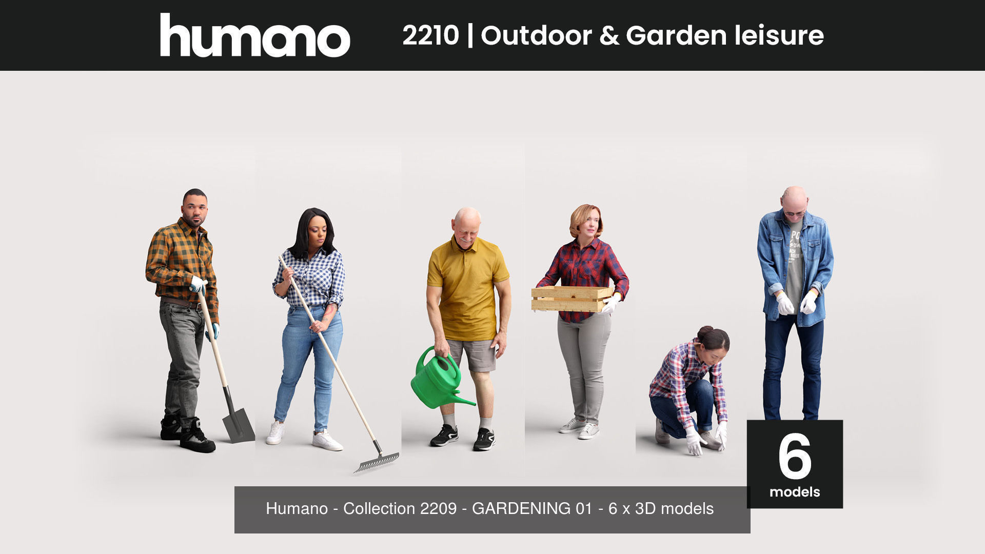 Humano Mega Bundle 02 NEW - 180 POSED MODELS 3D Model Collection_17