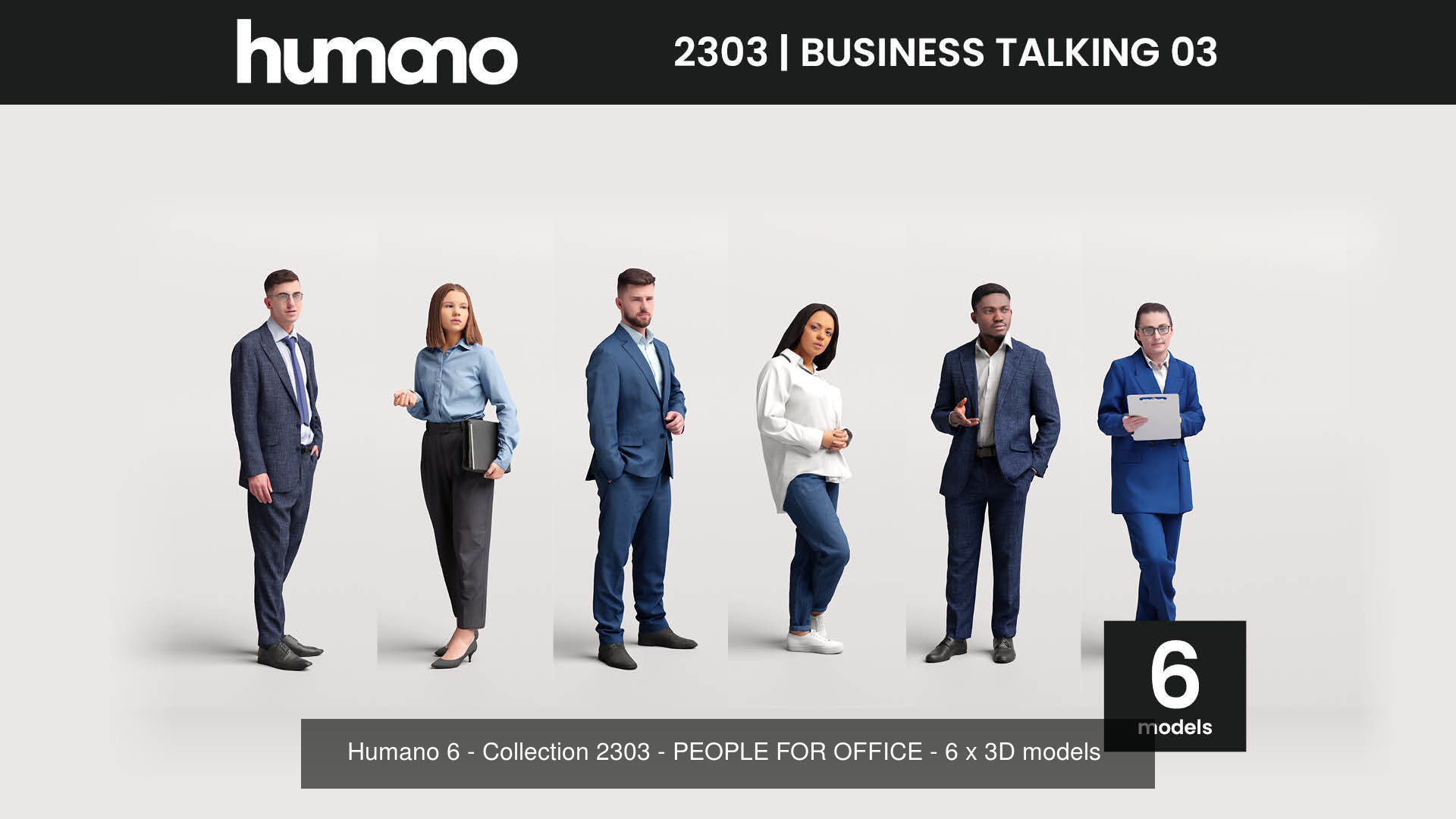 Humano Mega Bundle 02 NEW - 180 POSED MODELS 3D Model Collection_12