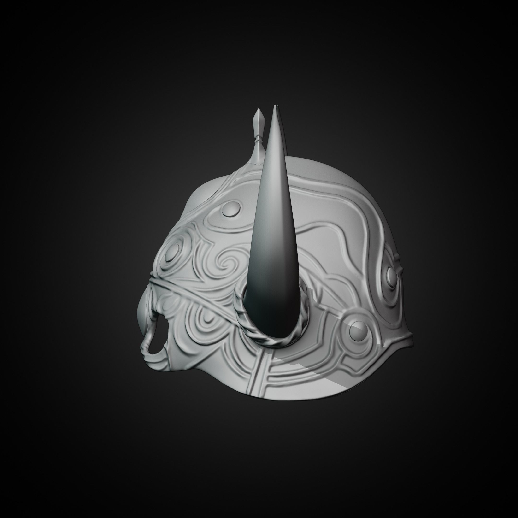 Dark Souls Royal Helm for Cosplay 3D print model_12