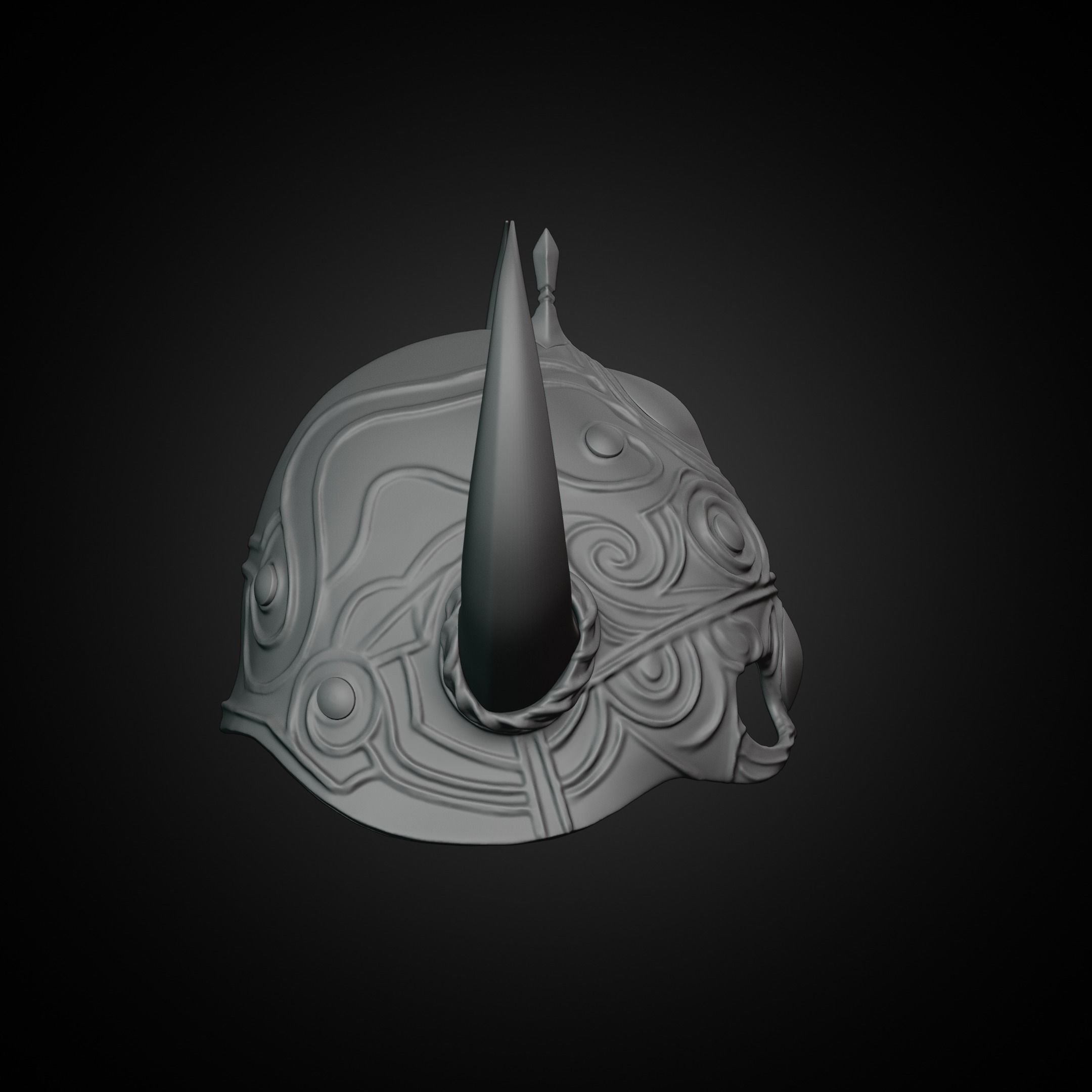 Dark Souls Royal Helm for Cosplay 3D print model_16