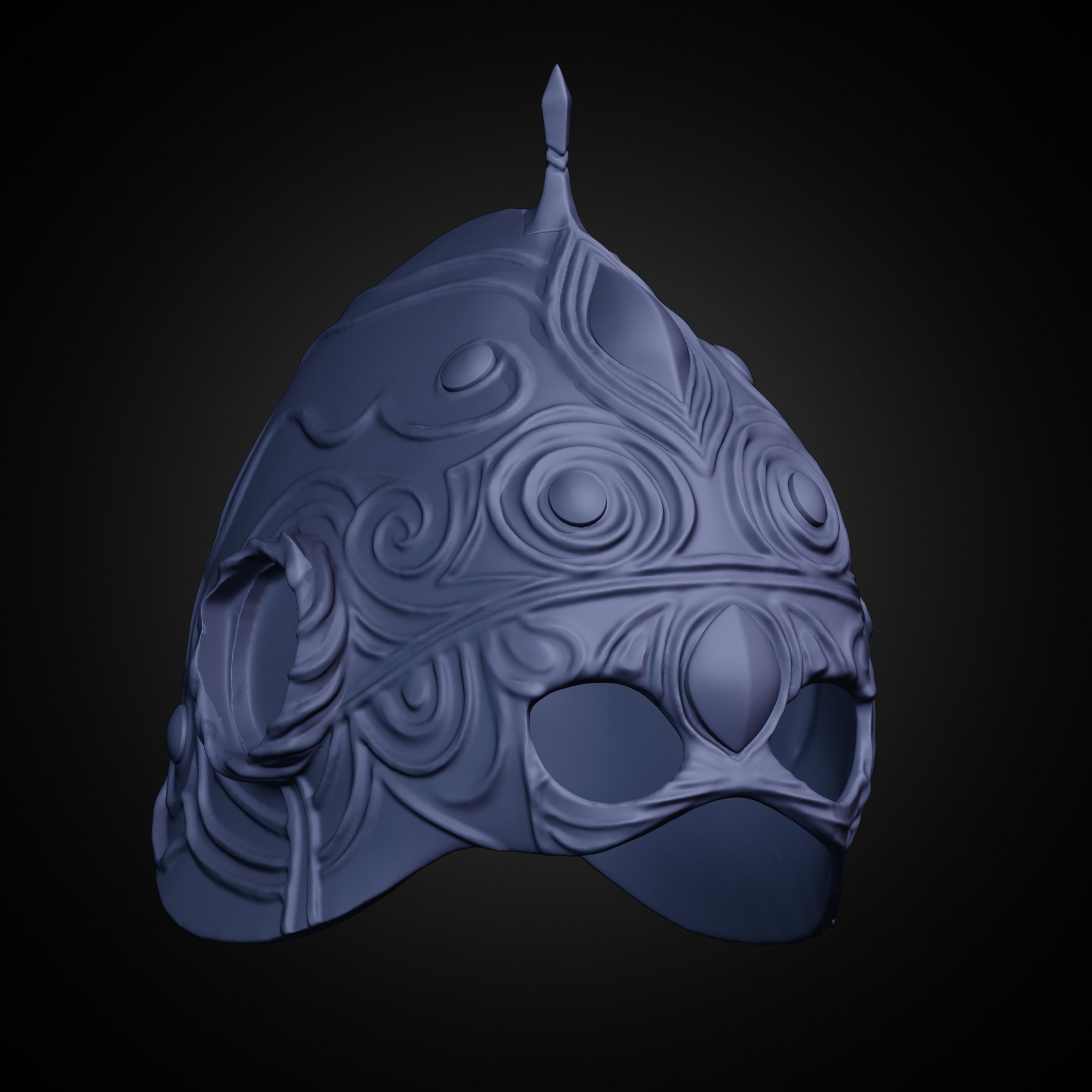 Dark Souls Royal Helm for Cosplay 3D print model_25