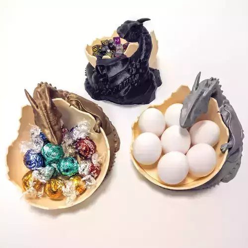 Dragon guarding egg candy or dice