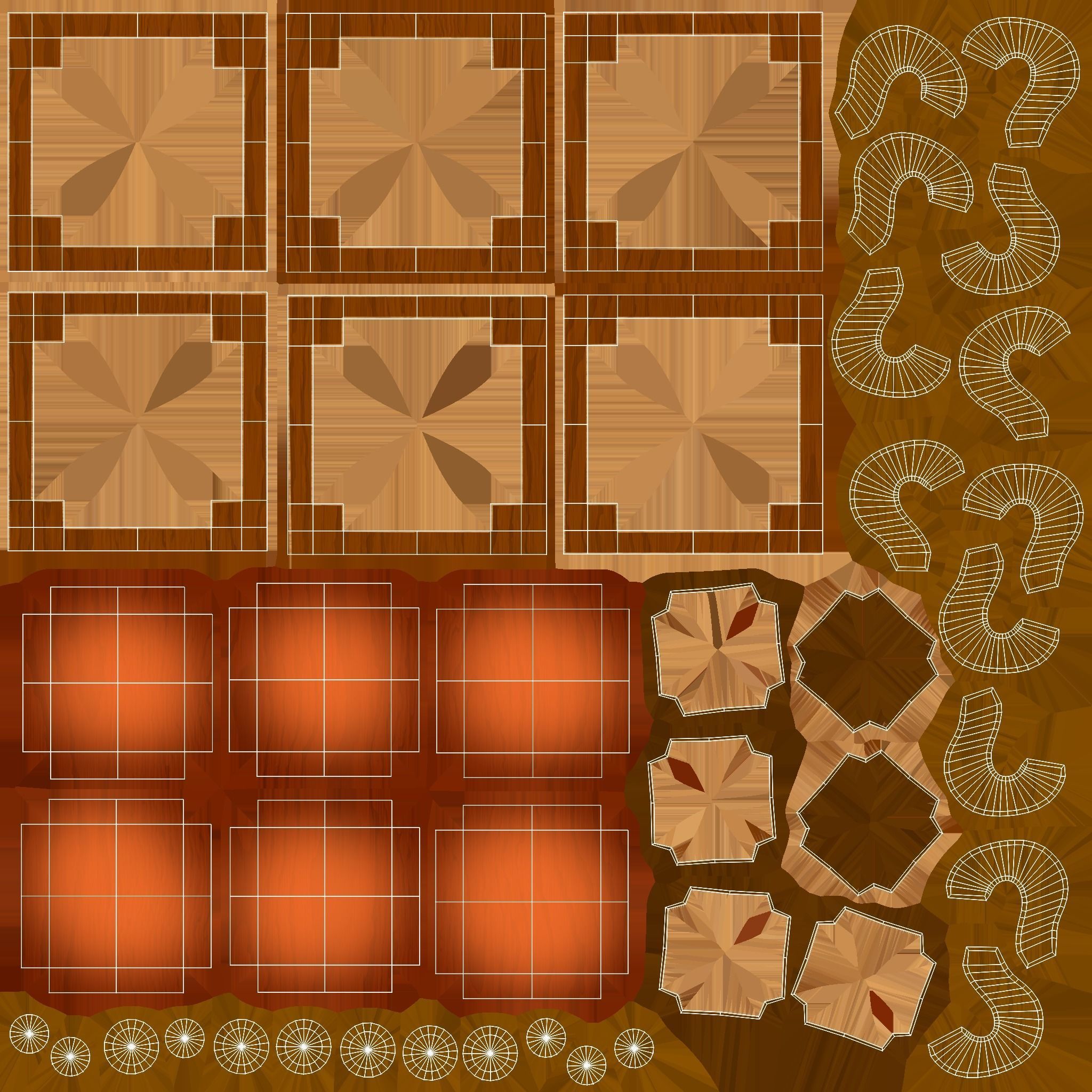 Prop26 Wooden question mark box Low-poly 3D model_10