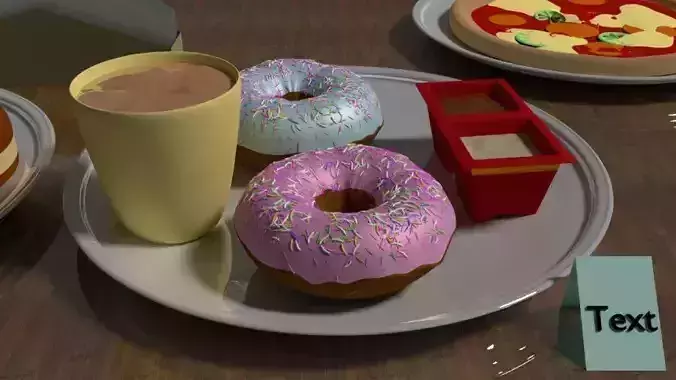 includes 5 different donuts