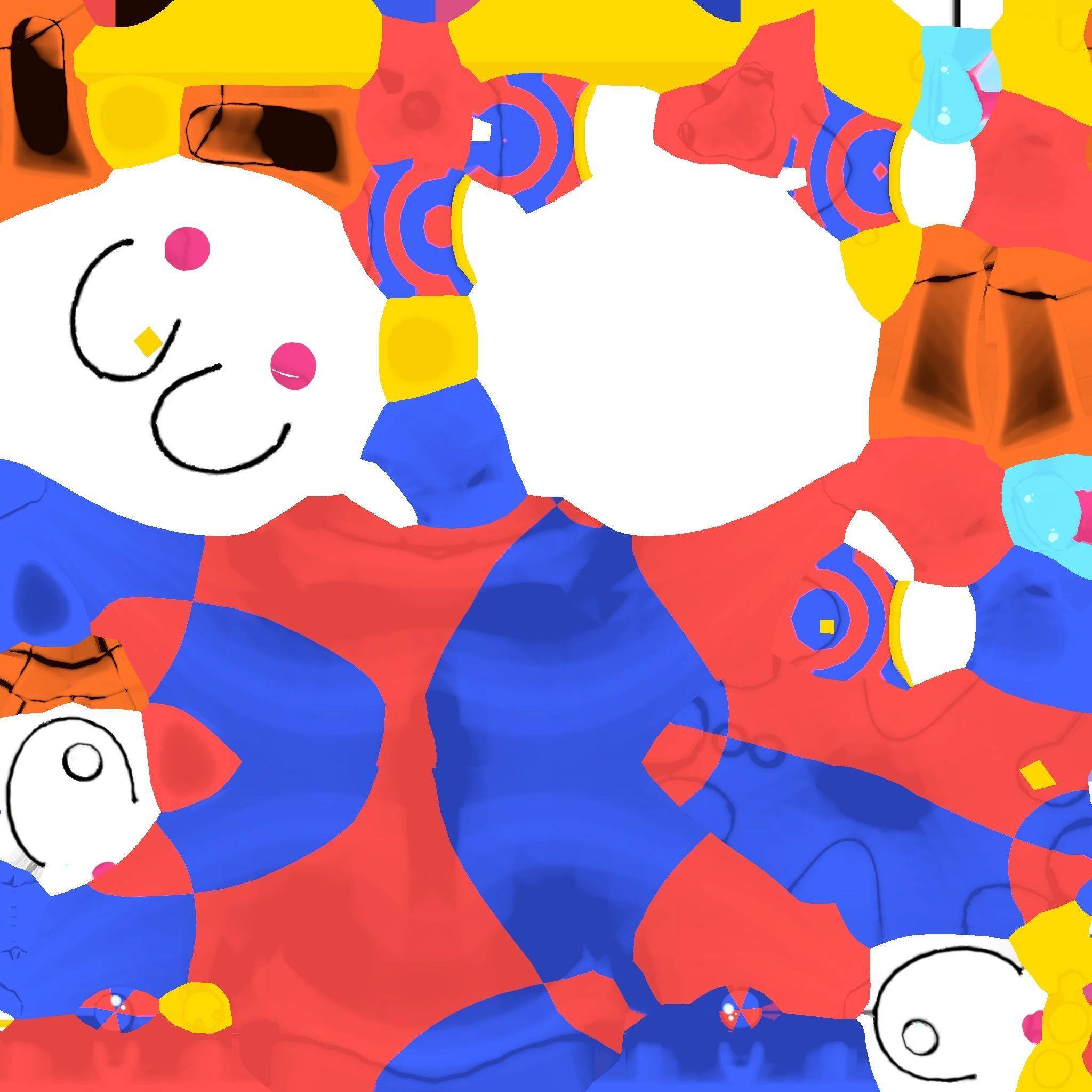 Stylized Pomni cry baby  Low-poly 3D model_4