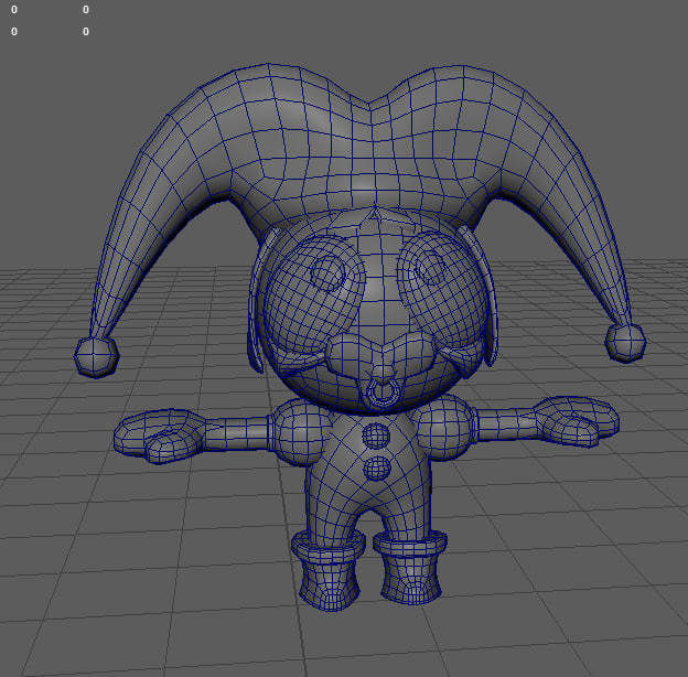 Stylized Pomni cry baby  Low-poly 3D model_2